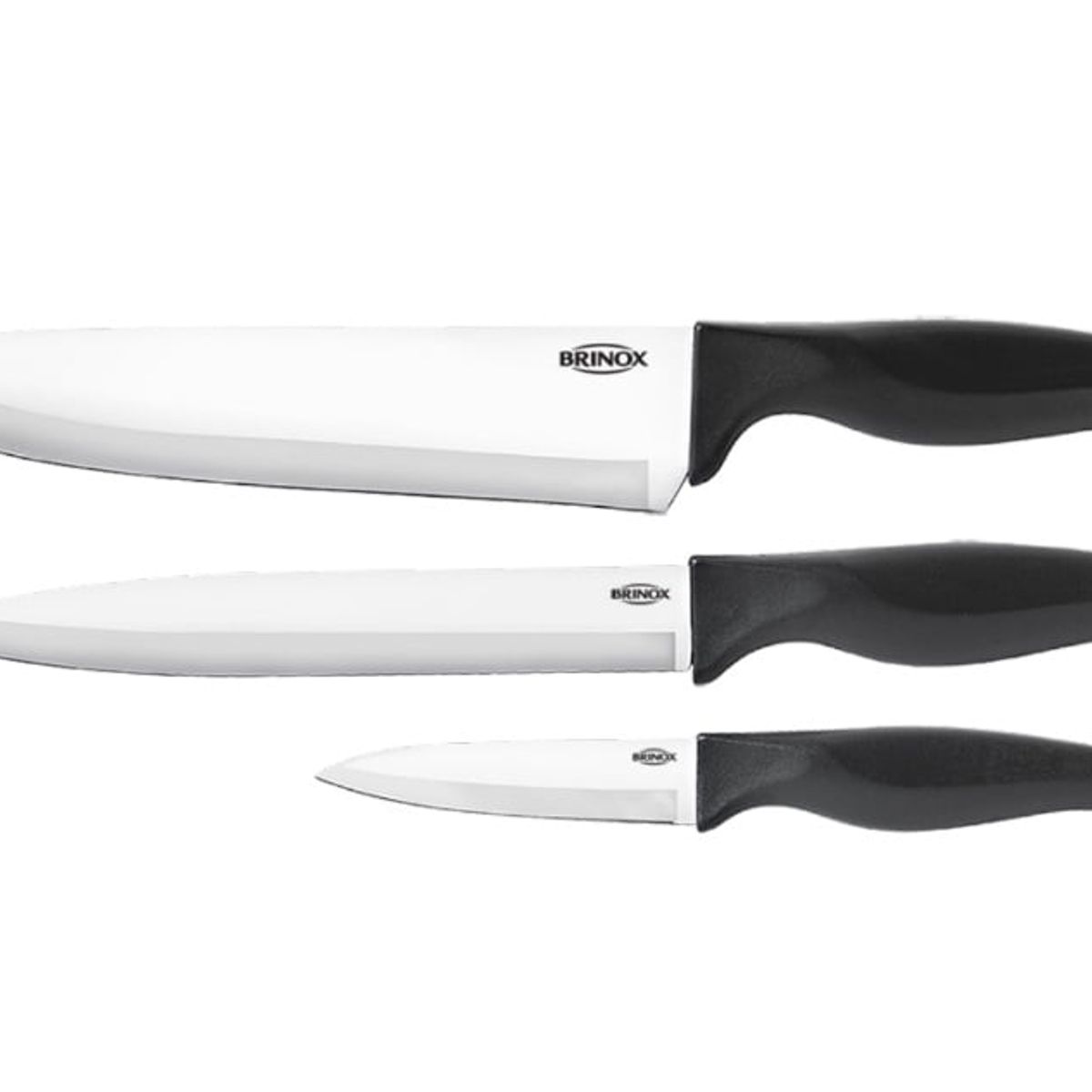 BRINOX - Set De 3 Cuchillos En Acero Inoxidable Negro Brinox Cross