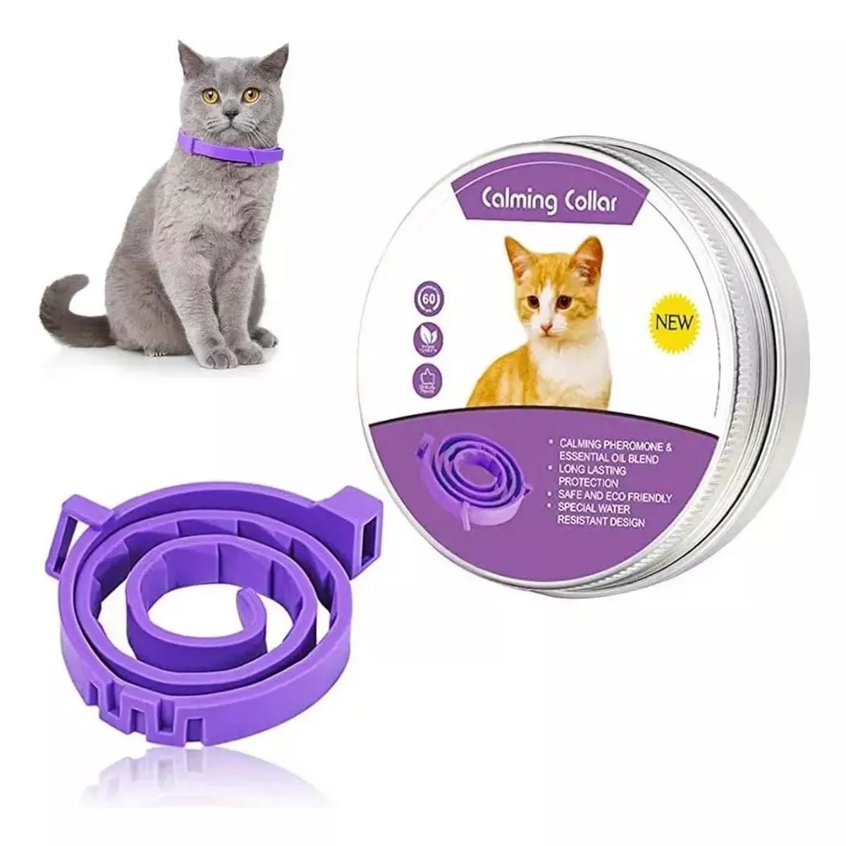 GENERICO - Collar Calmante Gato Ajustable Calma Ansiedad Relajante
