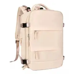 SHOP EHOME BAG - Mochila Bolso Cargador Usb Viaje Notebook Grande Rosado