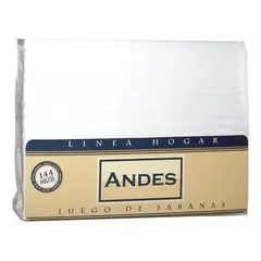 ANDES - Sábanas 1.5 Plaza 144 Hilos 50% Algodón Hecho En Chile