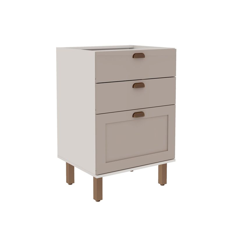 DF HOME - Mueble Base 3 Cajones 600 Studio - Fendi 1504.0003