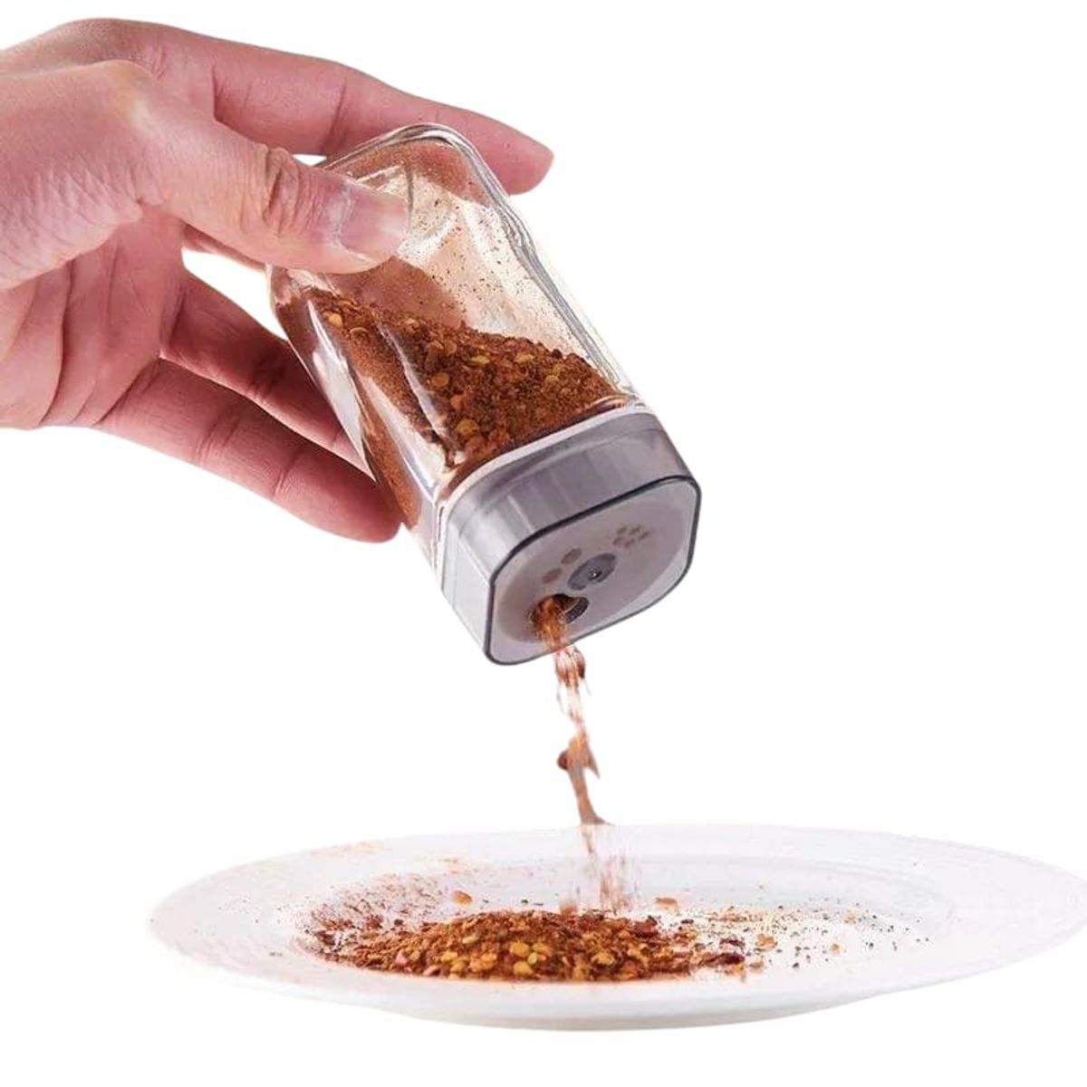 GENERICO - Especiero Condimenteros Set 2 Unidades Vidrio-acero Inox