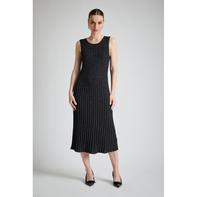 ASH - Vestido Largo Negro Mujer Ash