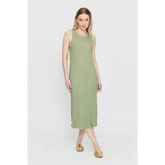ASH - Vestido Largo Verde Militar Mujer