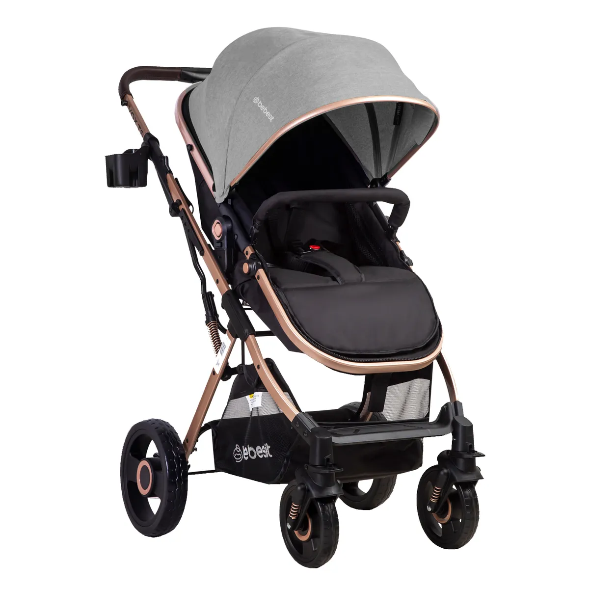 BEBESIT - Coche Cuna Paseo Vox Gold Gris Bebesit