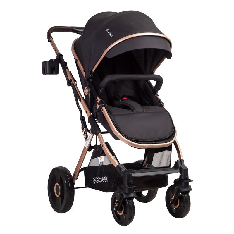 BEBESIT - Coche Cuna Paseo Vox Gold Negro Bebesit