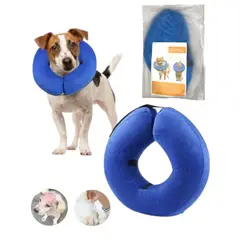 GENERICO - Collar Isabelino Inflable Protector Perros Gatos M