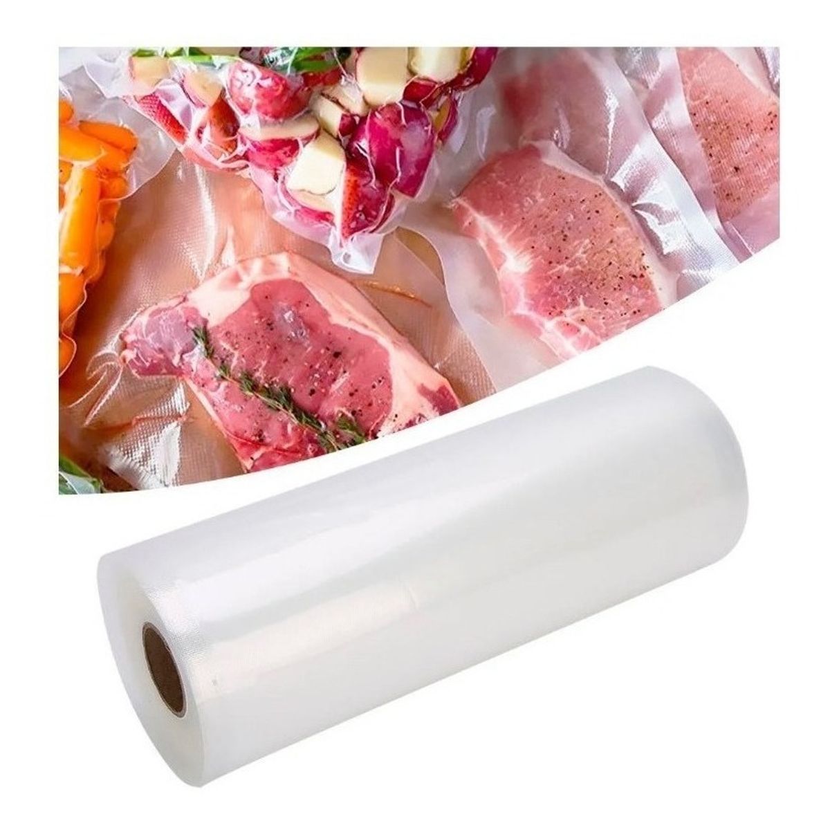 GENERICO - Rollo Bolsas De Calidad Para Sellar Al Vacío 28 CmX10 Mts Transparente.