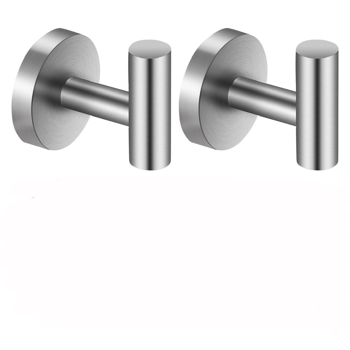 GENERICO - Pack de 2 percheros Acero Inoxidable Color Plateado