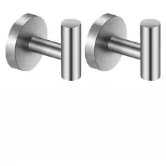GENERICO - Pack de 2 percheros Acero Inoxidable Color Plateado