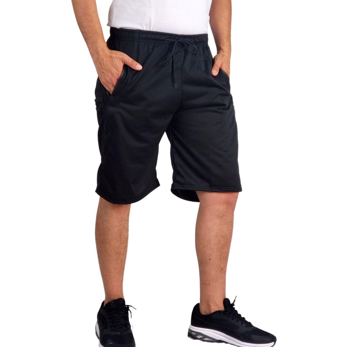 LIKE SHOP - Short Deportivo Hombre Algodon Liso Bolsillos 169