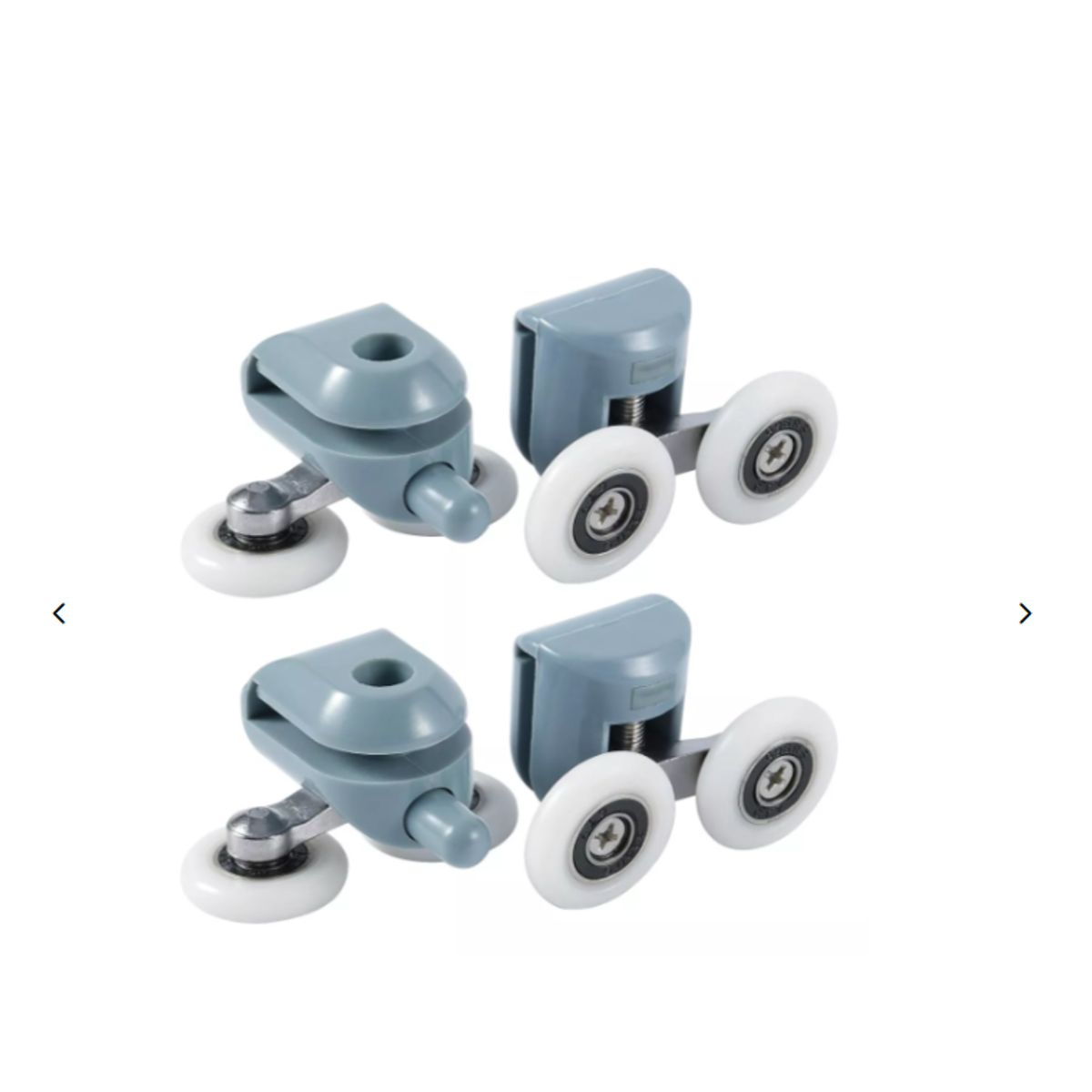GENERICO - 4 Carros Ruedas doble Para Shower door (2 Inferiores 2 Superiores)