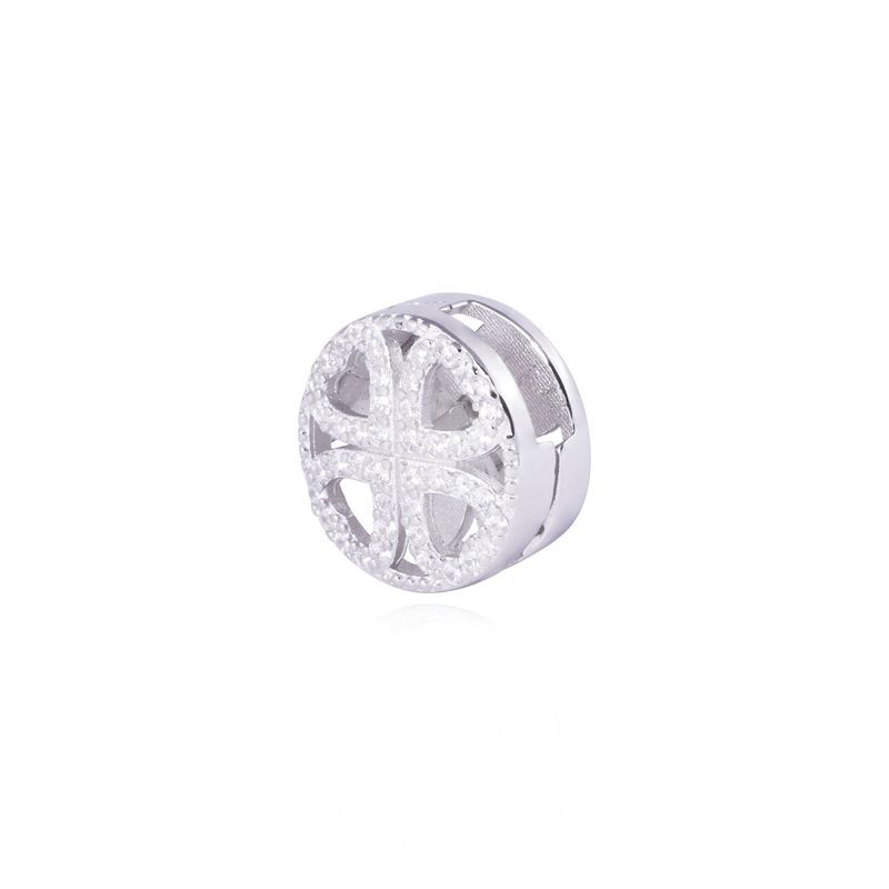 JB JOYAS BARON - Dije de Plata broche Trébol con Circonita