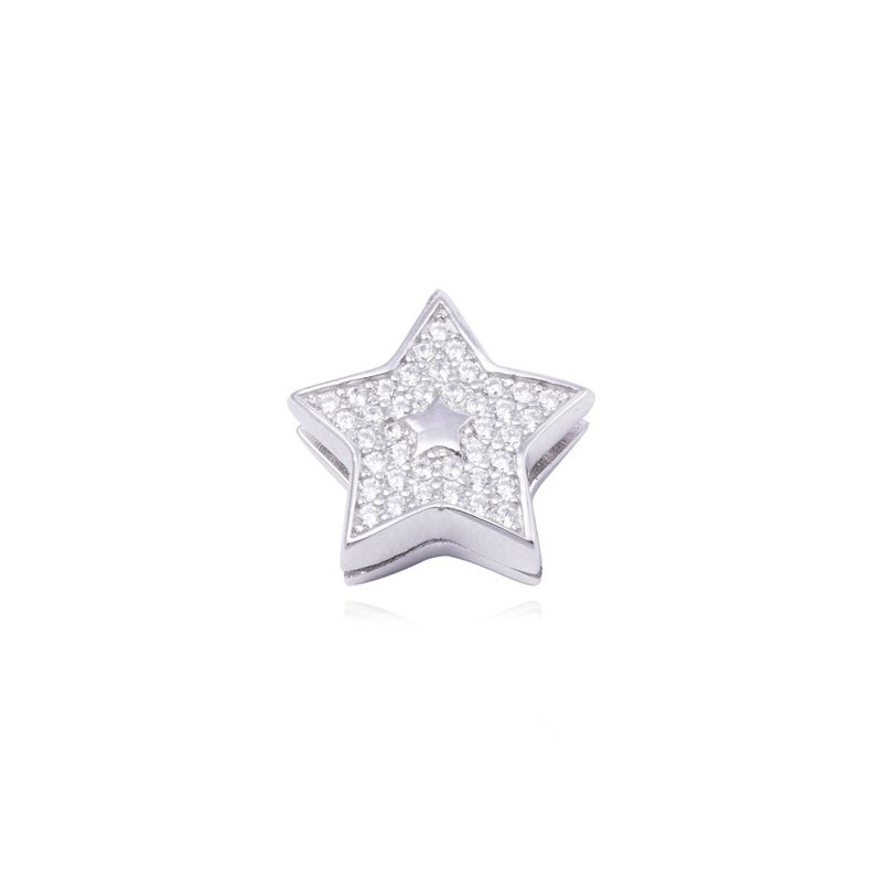 JB JOYAS BARON - Dije de Plata broche Estrella con Circonita