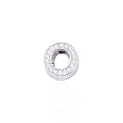 JB JOYAS BARON - Dije de Plata broche Letra O con Circonita