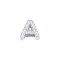 JB JOYAS BARON - Dije de Plata broche Letra A con Circonita