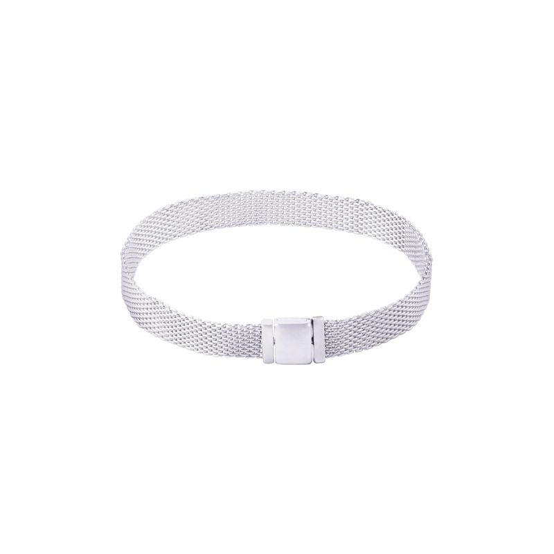 JB JOYAS BARON - Pulsera de Plata tipo Brazalete cierre broche