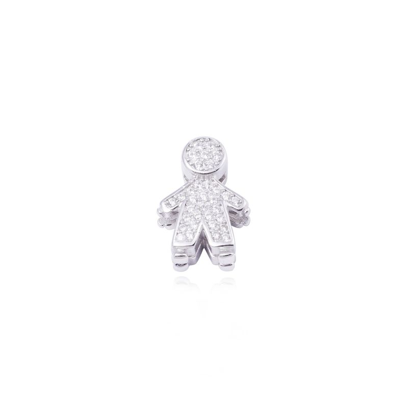 JB JOYAS BARON - Dije de Plata broche Niño con Circonita