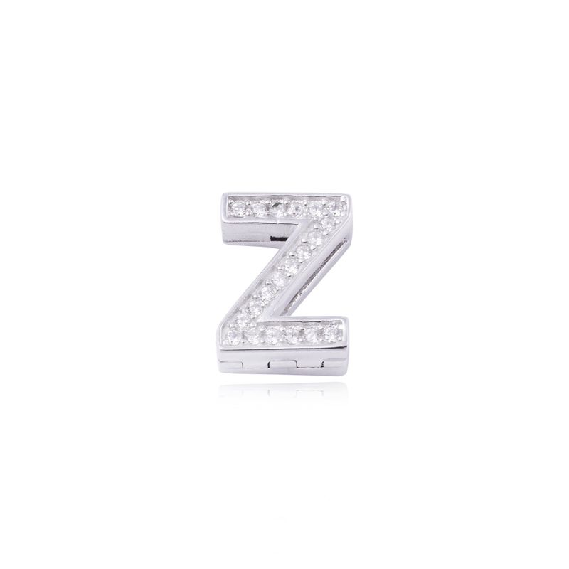 JB JOYAS BARON - Dije de Plata broche Letra Z con Circonita