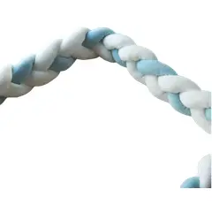 GENERICO - Protector Trenzado Chichonera Para Cuna 2 Metros - Celeste