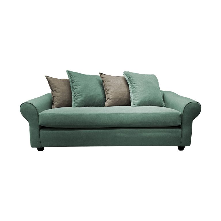 SOFA PRAT CHENILLE VERDE MENTA 3 CUERPOS