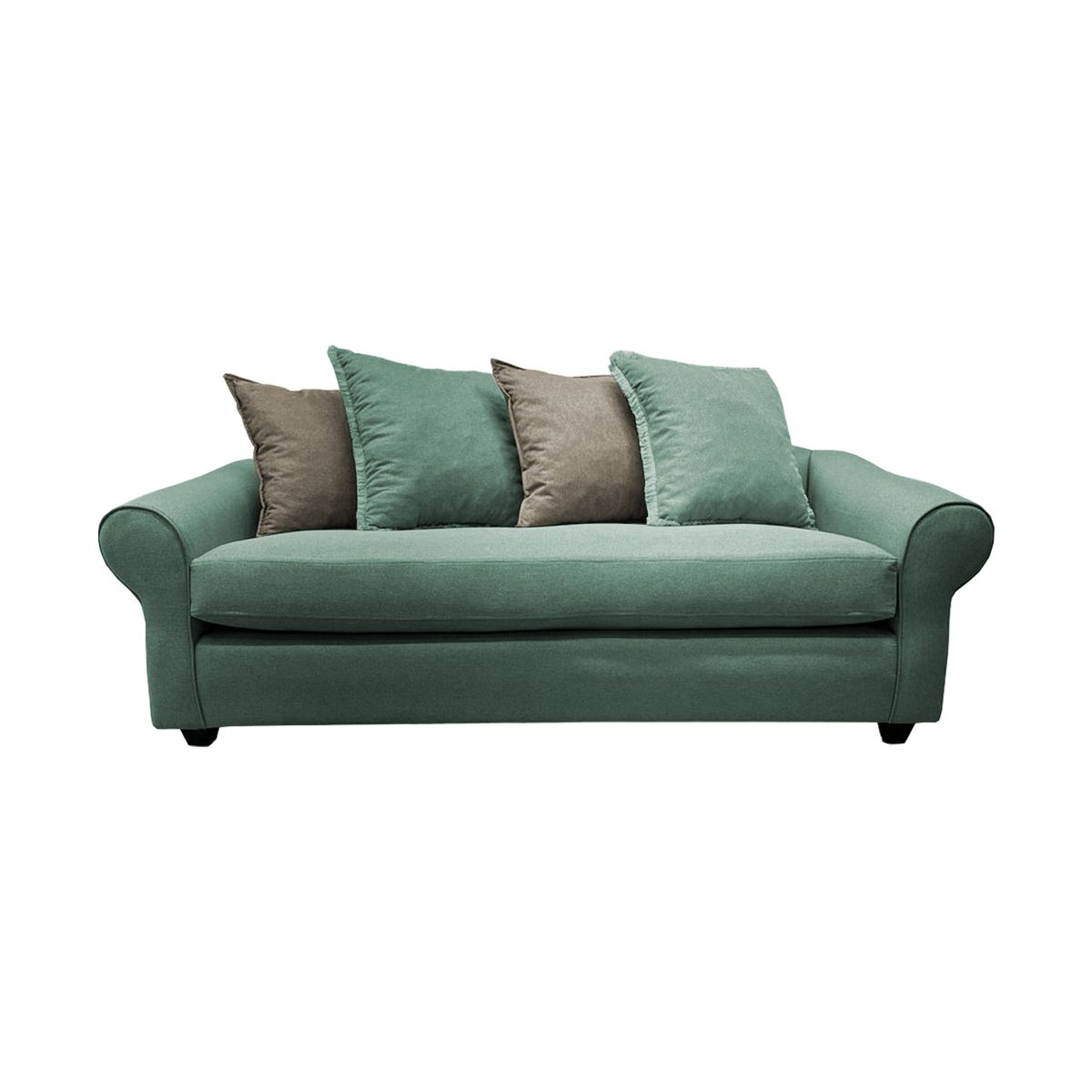 SOFAS HOME - SOFÁ PRAT CHENILLE VERDE MENTA 3 CUERPOS