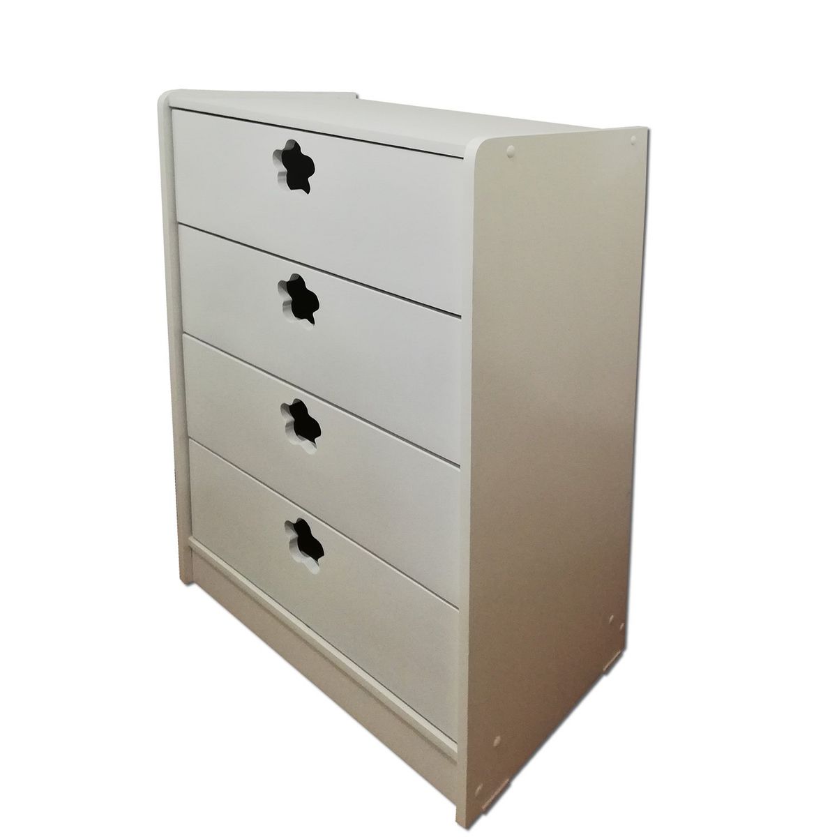 MUEBLES KIDS - Cajonera de 4 cajones blanca flor