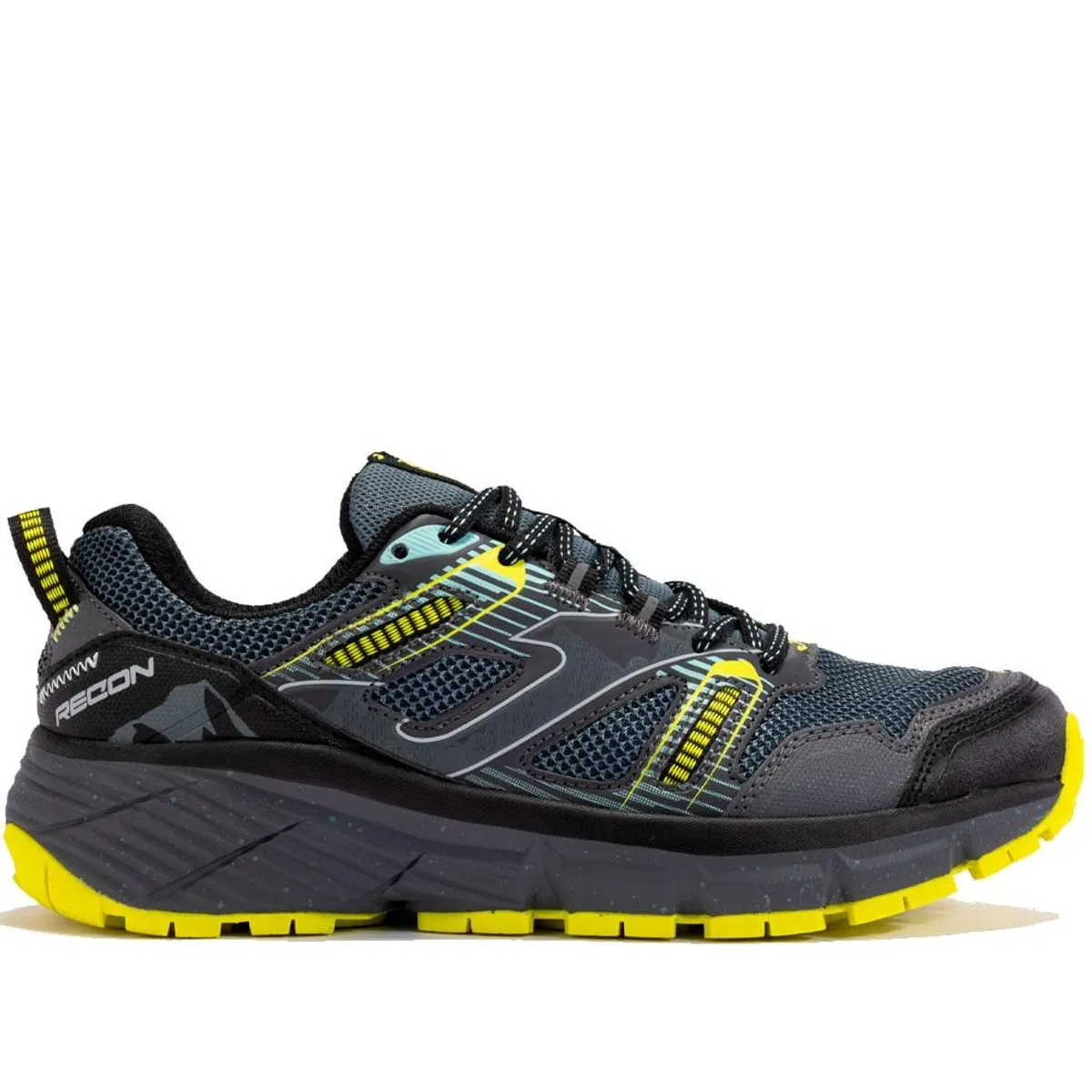 JOMA - Zapatilla Trail Running Hombre Recon 24 Negro Amarillo Joma
