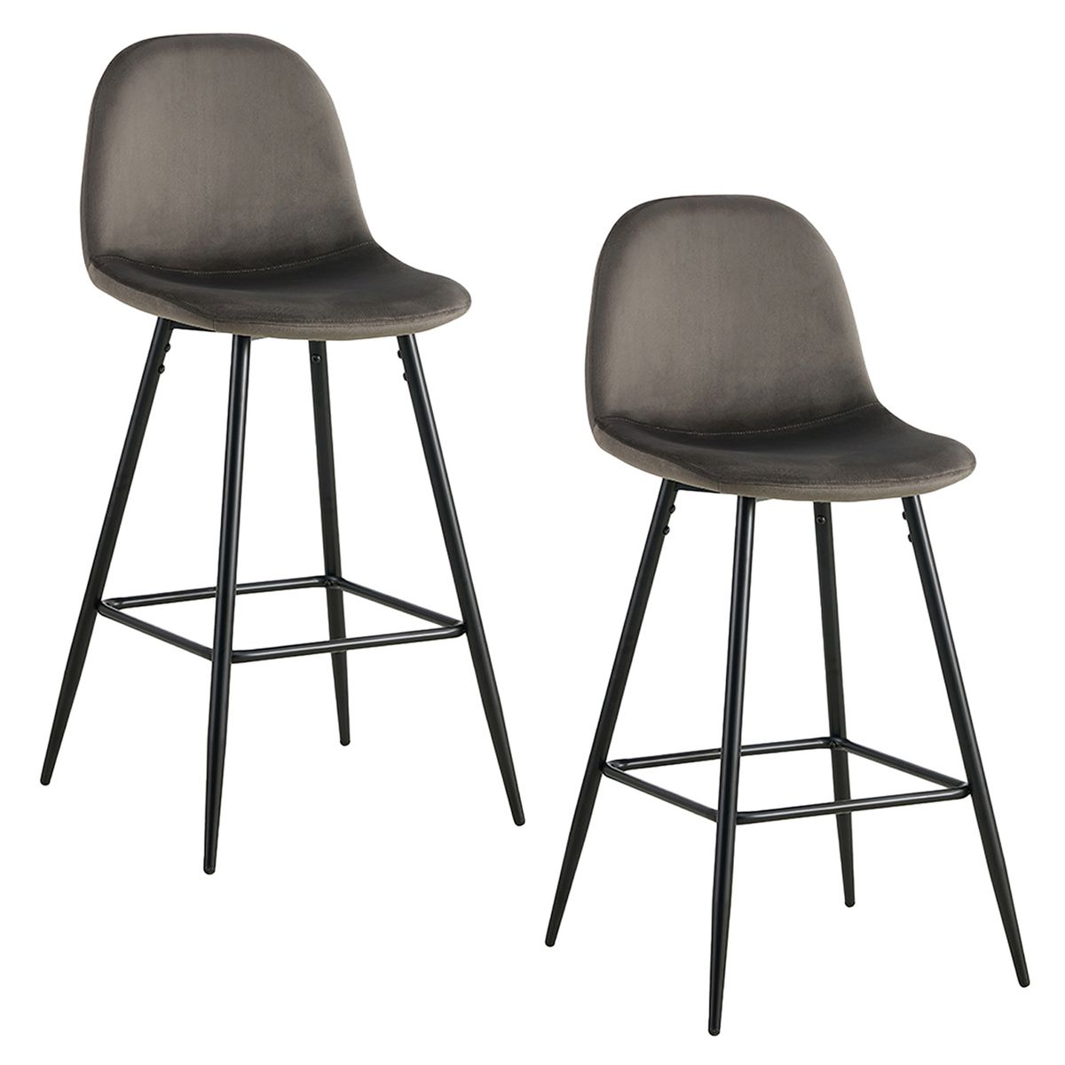 NOVAHUS - Pack de 2 Pisos de Bar Recife Gris