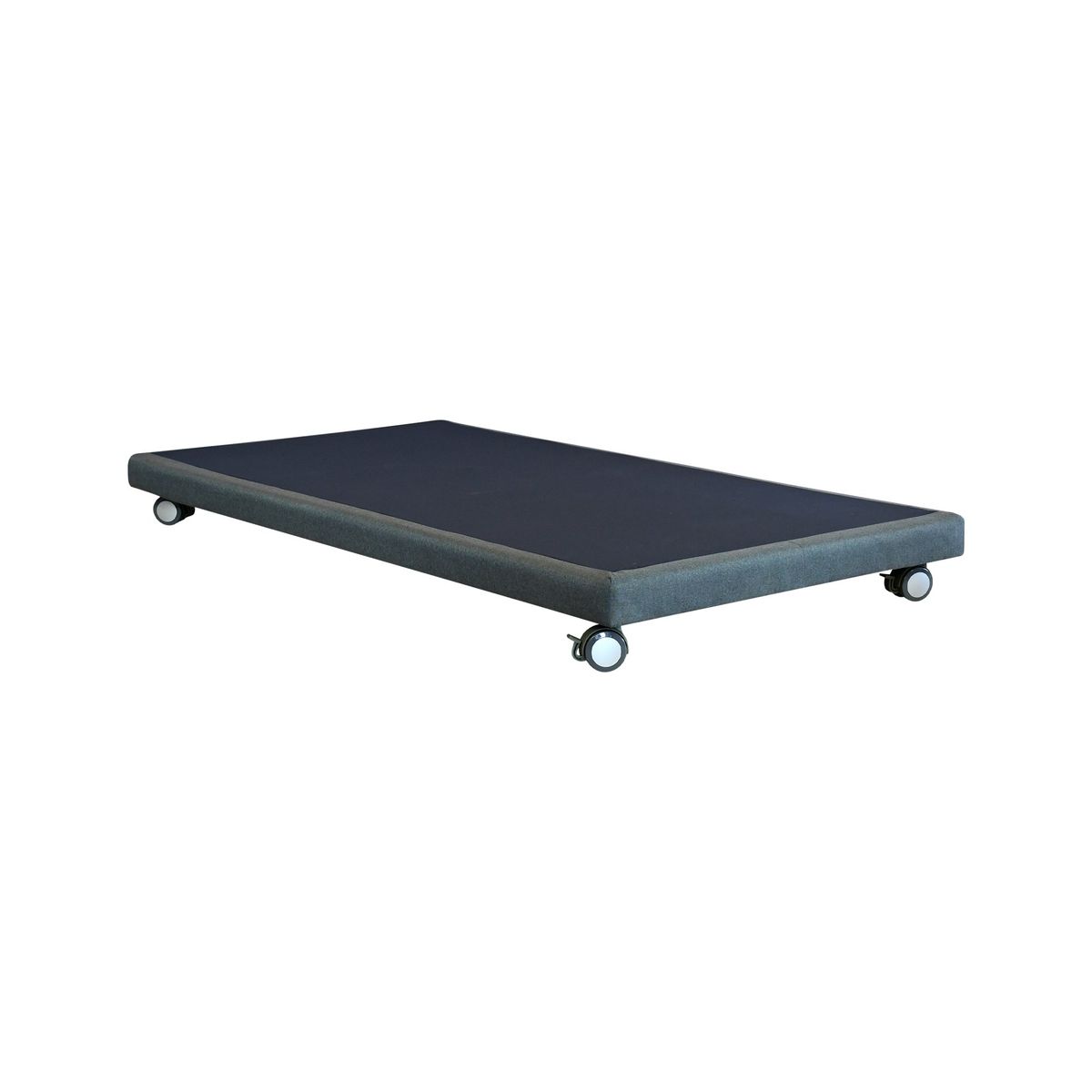 BLOCCARE - Base De Cama 1.5 Plazas L200cm Box 8 cmRuedas logo.Refuerzo Colchon V.Elastico