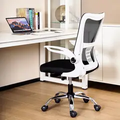 DELI - Silla de Oficina Ergonómica Reposabrazos Ajustables negro