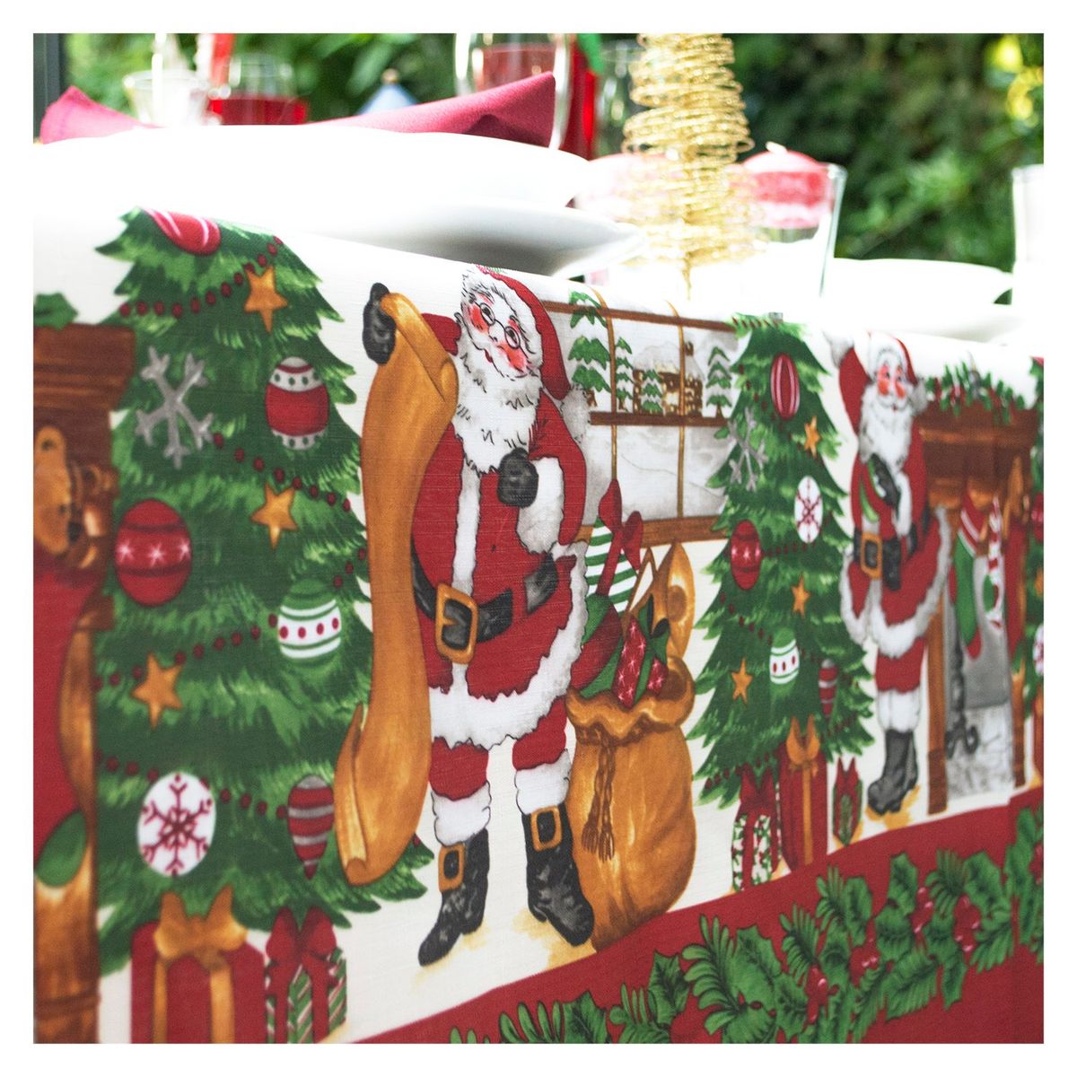 Mantel Rectangular de Navidad, marca COCHO COCHO - Foto 2