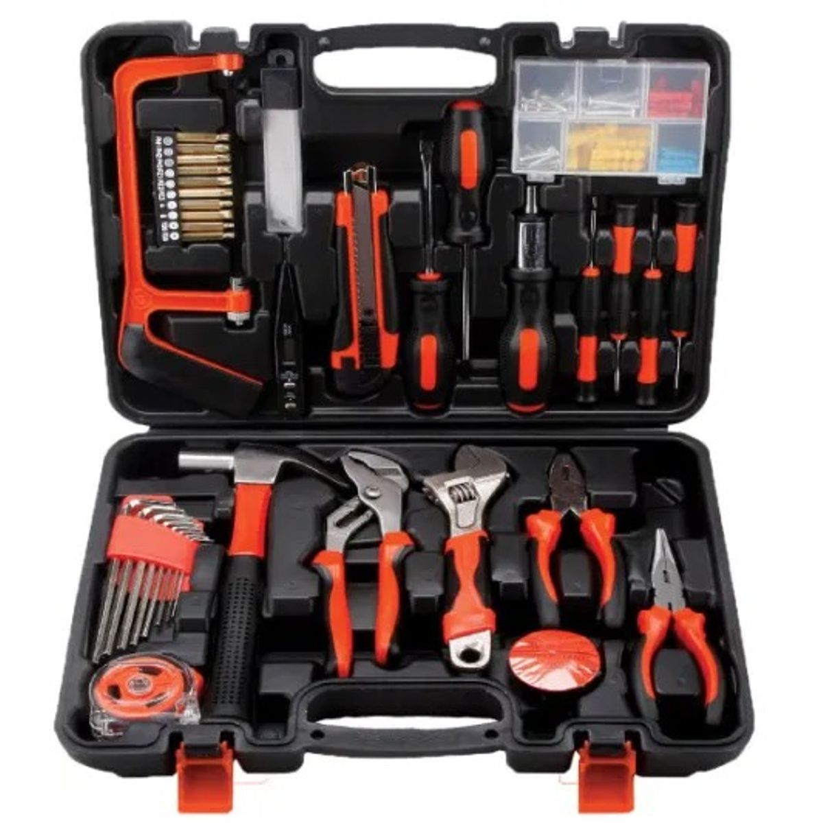 GENERICO - Caja De Herramientas Manuales 100 Piezas Maletín Portátil