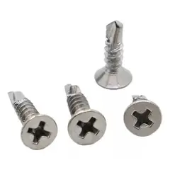 GENERICO - Tornillo Cabeza Plana Punta Broca 8x1/2 1000 Pcs Sl19842