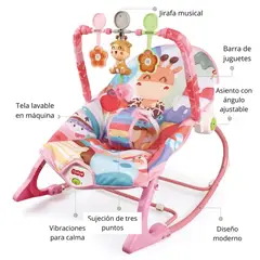 GENERICO - Silla Mecedora Musical Para Bebe 3 En 1 Gran Calidad