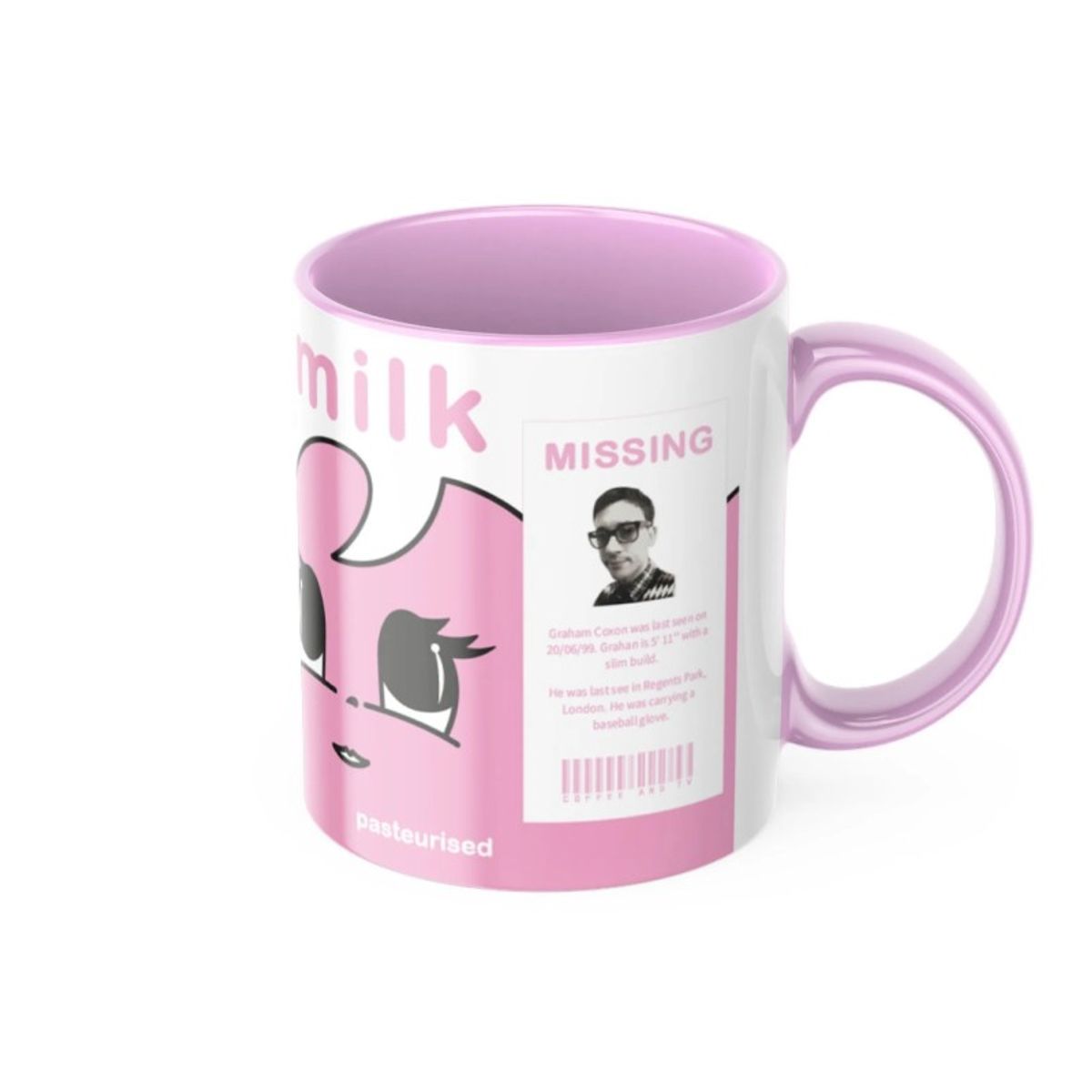 GENERICO - Tazón Blur Coffee and TV Cajita de Leche Rosa