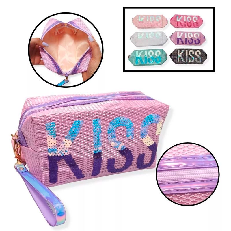 GENERICO - Estuche Kiss Porta Cosméticos Neceser Cartuchera