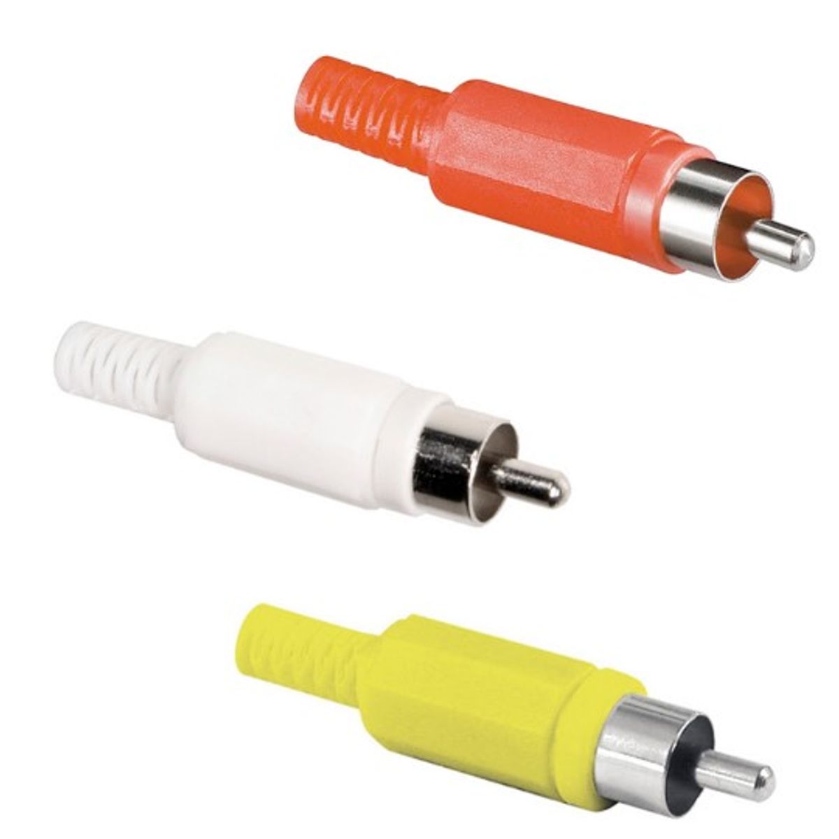 GENERICO - SET DE 12 CONECTOR RCA MACHO PLASTICO SET 1 PIEZA