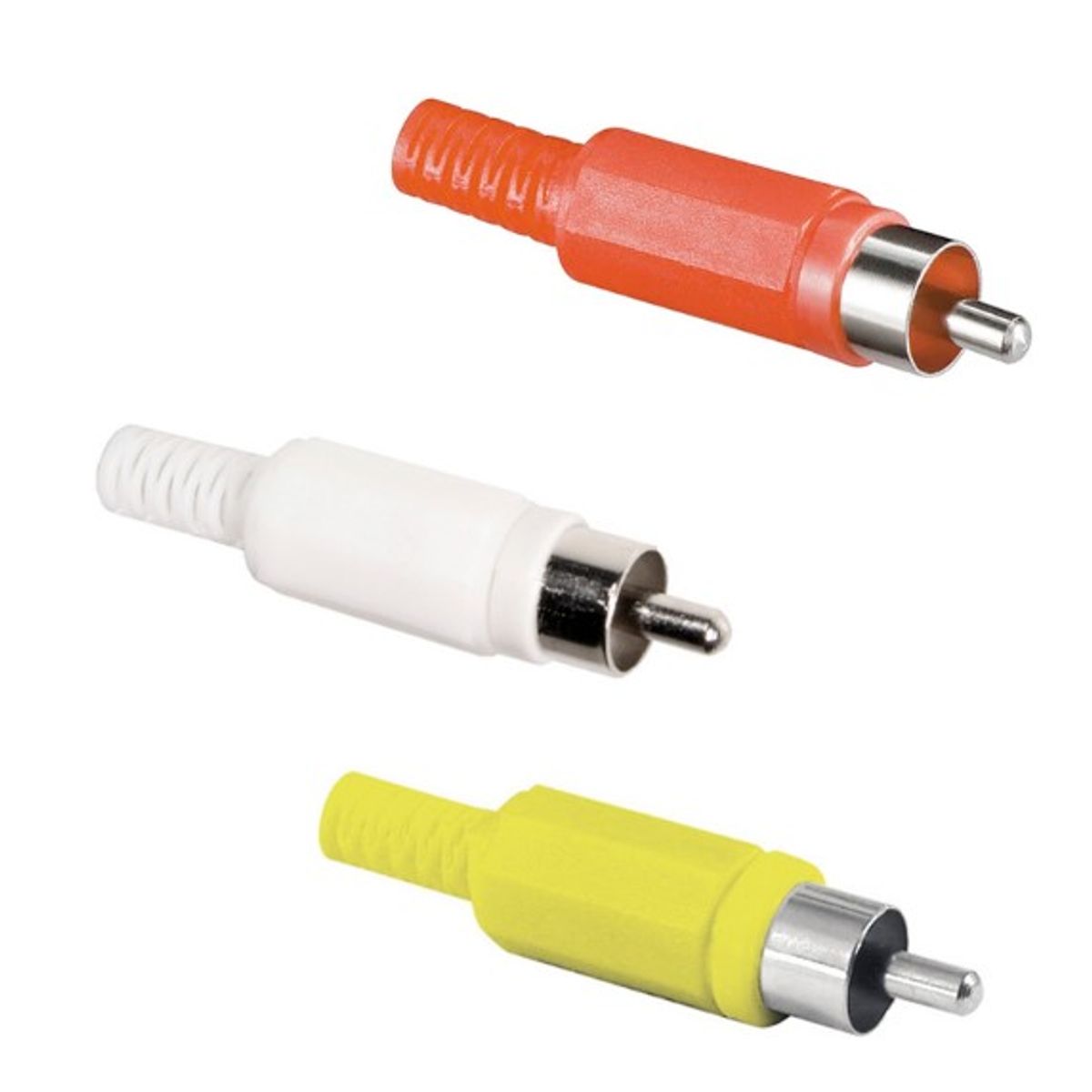 GENERICO - SET DE 12 CONECTOR RCA MACHO PLASTICO SET 1 PIEZA