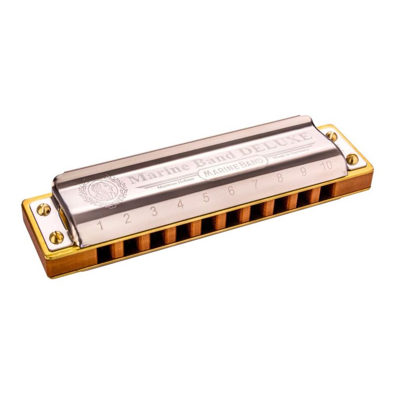 Armonica Hohner Marine Band Deluxe In Sol (G) - 20 Canne, Corpo In Legno Di Pero, Suono Potente, Made In Germany