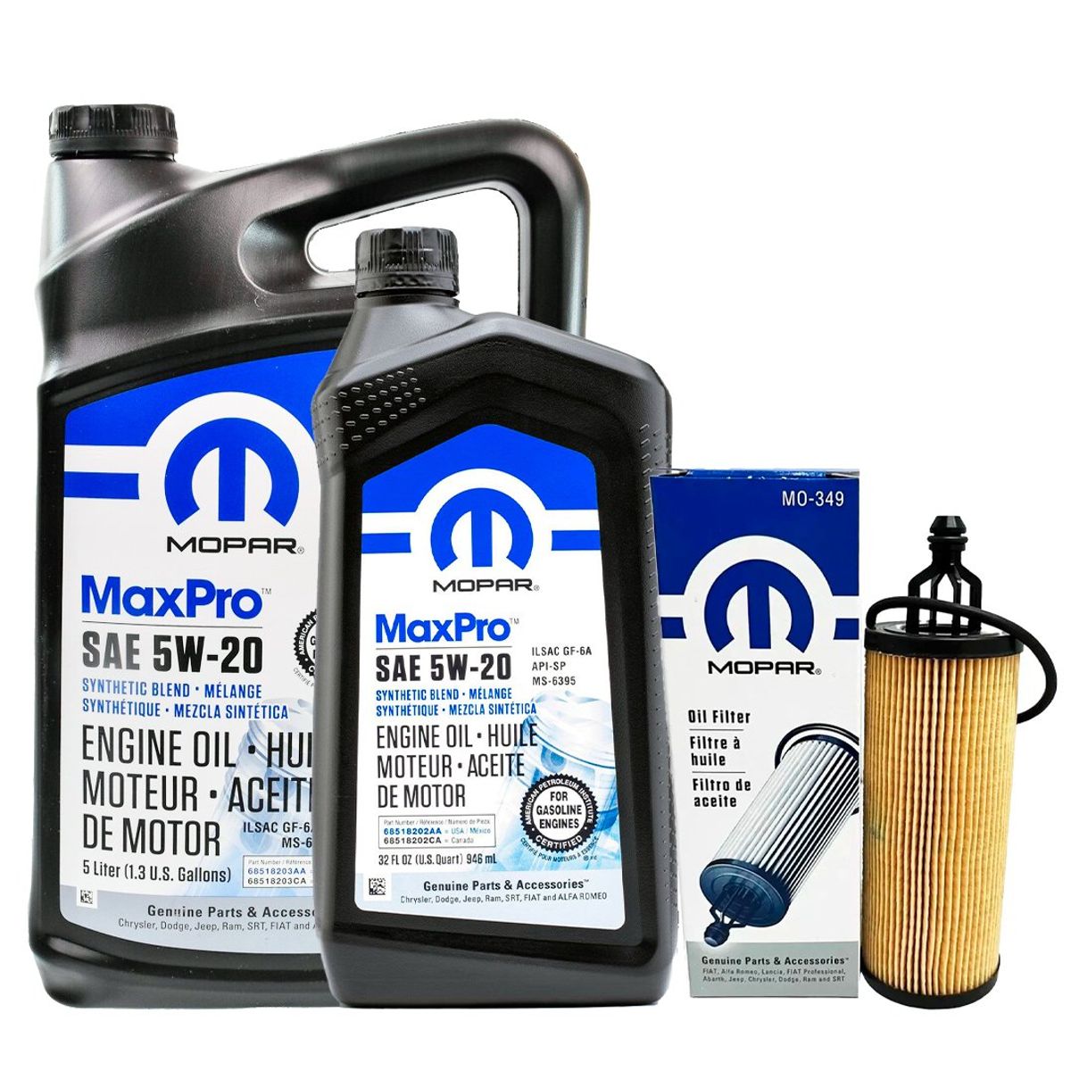 GENERICO - Kit Filtro Aceite + Aceite Mopar 3.6l 2007-2020