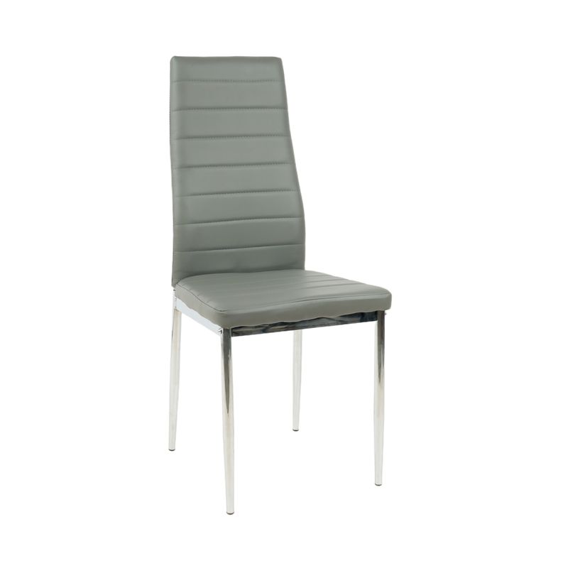 KLIK - Silla Dining Liana con patas cromadas - Gris