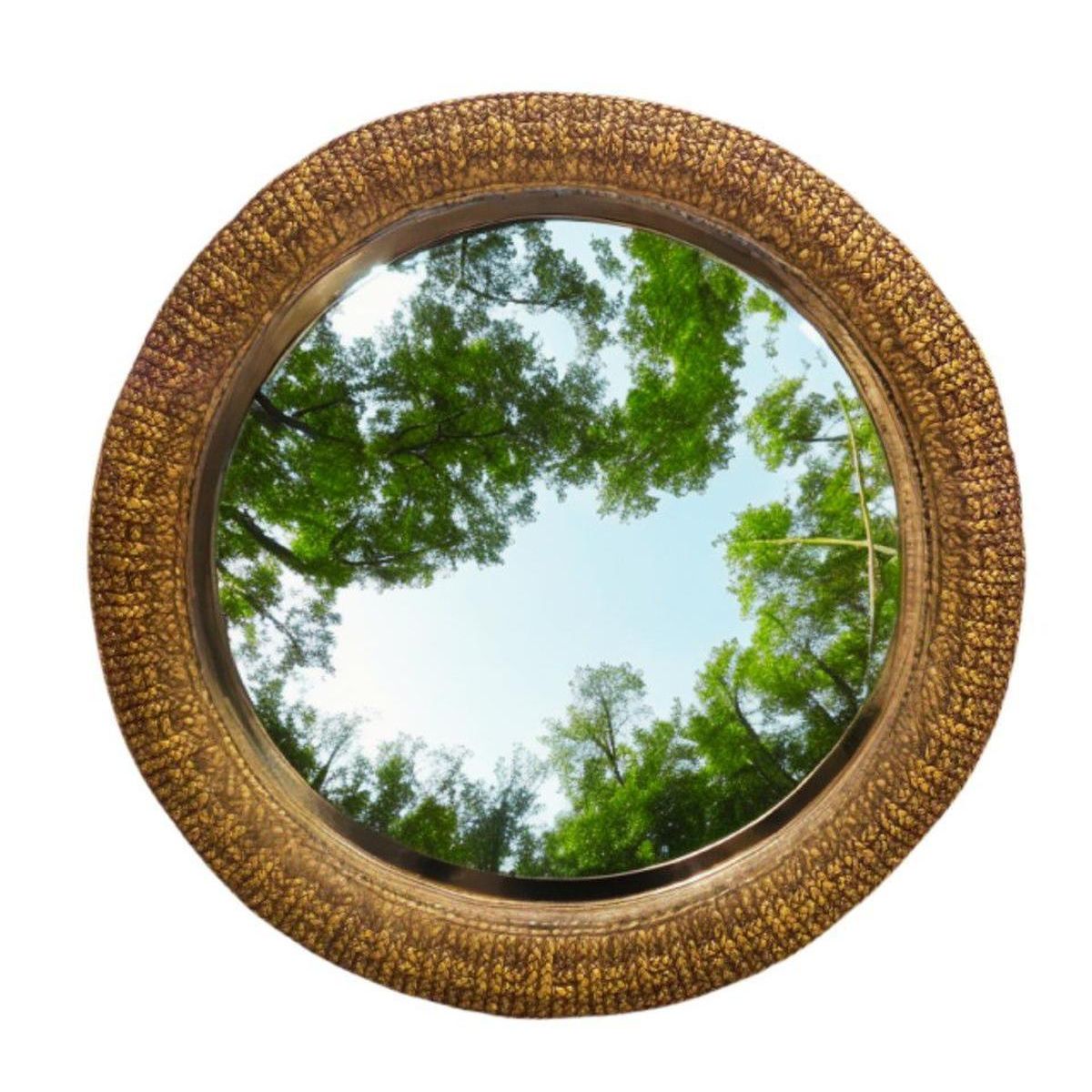 GENERICO - Espejo de Rattan Natural Redondo