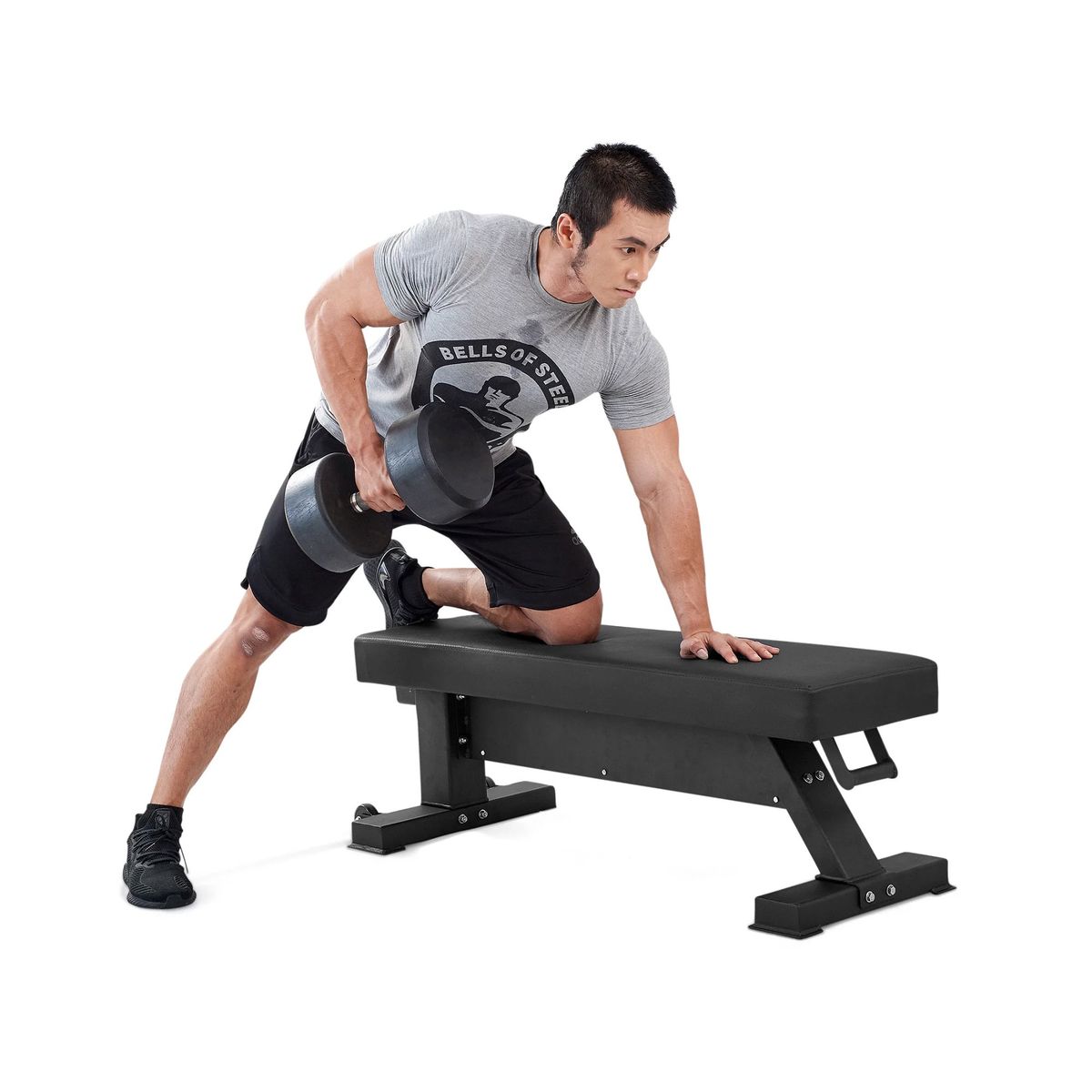 VALOR - Banco plano Hero comercial con ruedas 1000 LB 40 kg DW-2006