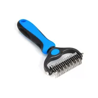 Cepillo Deslanador Para Perros Y Gatos Peine Quita Pelo AZUL