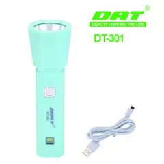 GENERICO - Linterna Led Portatil Recargable Tactica DAT - COLOR CELESTE