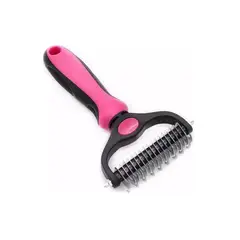 GENERICO - Cepillo Deslanador Para Perros Y Gatos Peine Quita Pelo ROSA