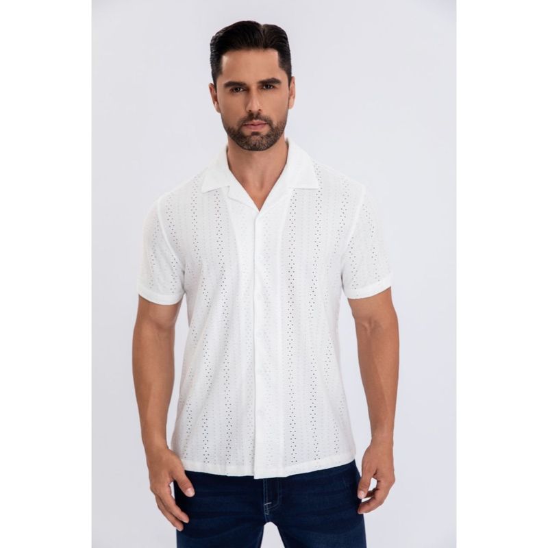 MPROPIA - Camisa Breeze Resort Regular Fit Verano Fashion Hombre Calidad 159