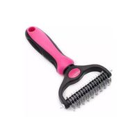Cepillo Deslanador Para Perros Y Gatos Peine Quita Pelo ROSA