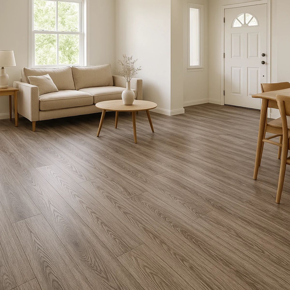 KLIK - Pack de 12 Pisos Vinilico SPC Color Gris Oscuro